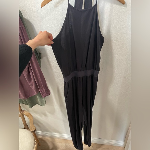 Monrow Athletic Woven Mix Jumpsuit - Picture 3 of 6